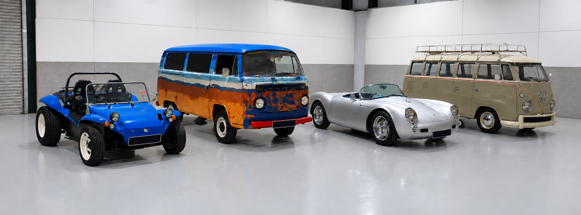 Classic cars and camper vans in our secure storage workshop
